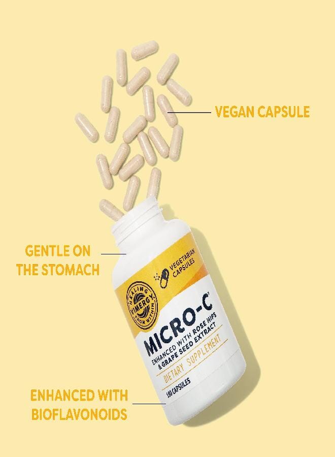 Vimergy Micro-C® Vitamin C Capsules - 500mg per Capsule, Supports Immune Health*, Promotes Collagen Production, Supports Healthy Bones*, Kosher, Vegan & Gluten-Free, Regular Size 180 Capsules - Image 3