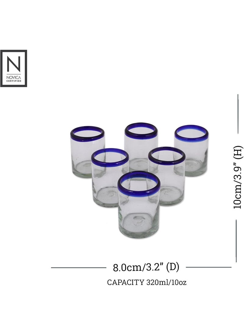 NOVICA NOVICA Tumbler Glass One Size Pack of 6 zBlue  - Image 2