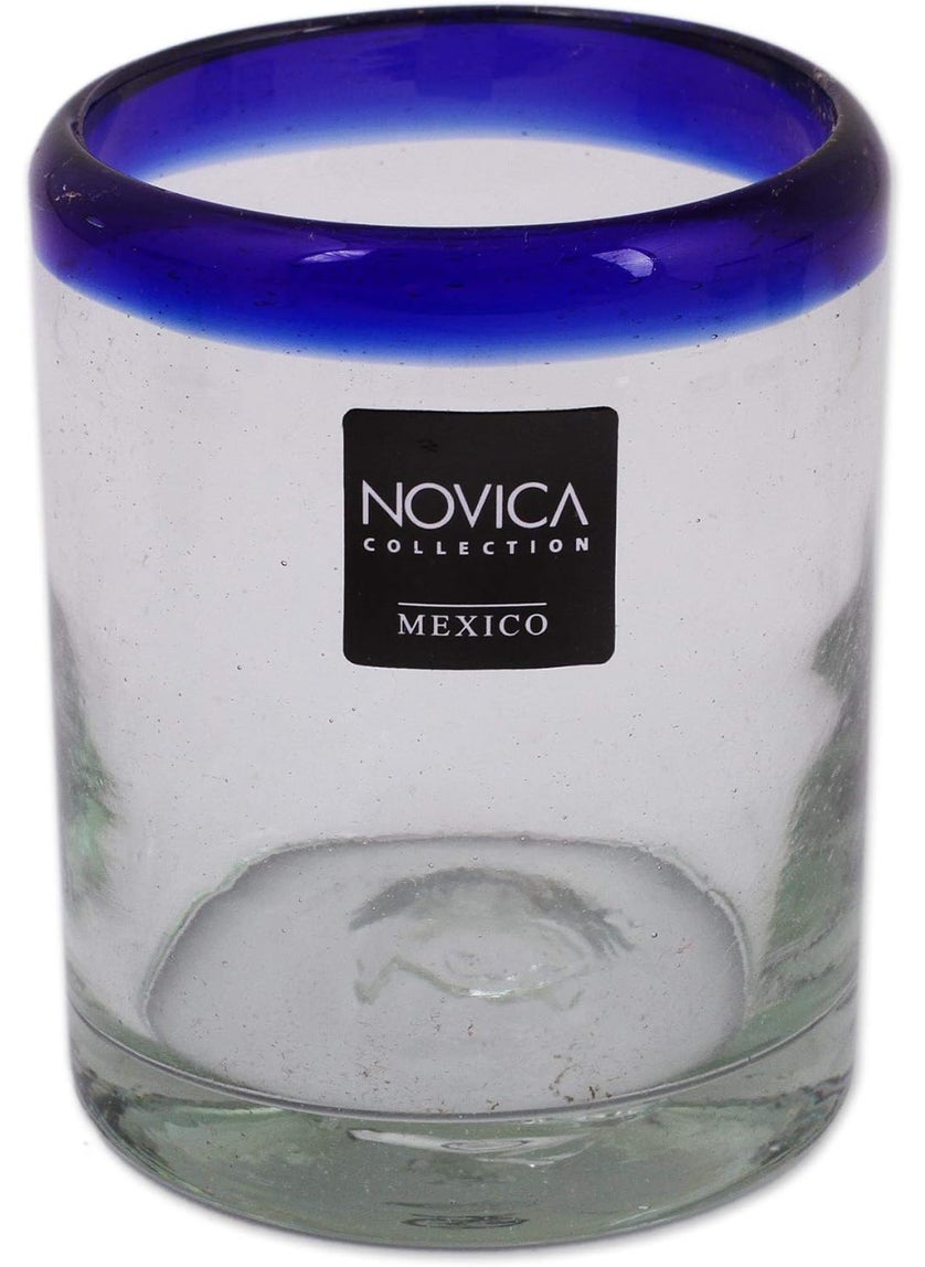 NOVICA NOVICA Tumbler Glass One Size Pack of 6 zBlue  - Image 4