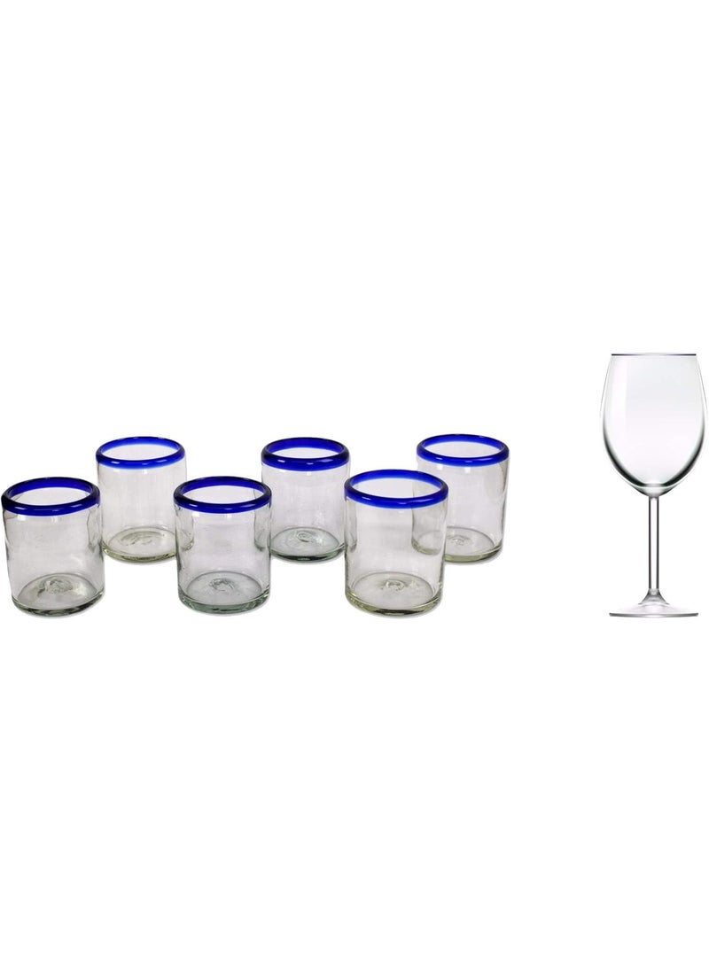 NOVICA NOVICA Tumbler Glass One Size Pack of 6 zBlue  - Image 5