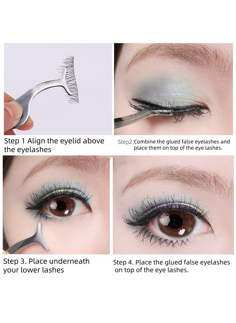 Generic False Eyelash Tools , Stainless Steel Eyelash Curler, Eyelash Curler and Eyebrow Brush Combo Set  - Image 2