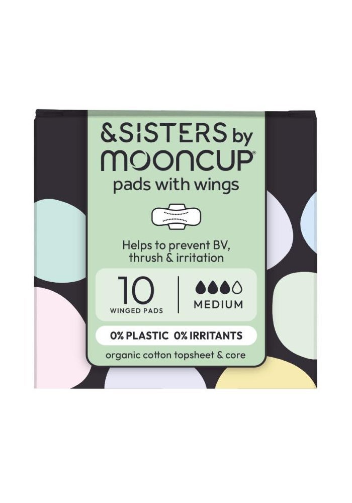 Medium Sanitary Pads with Wings - 10 Pack