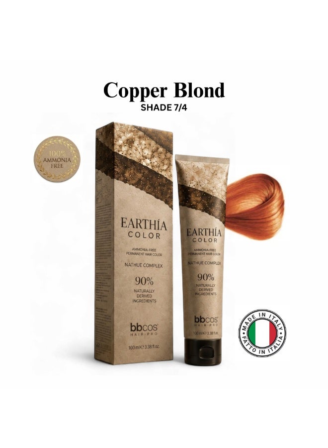 bbcos Earthia Hair Color 100ml 7.4 - Image 1