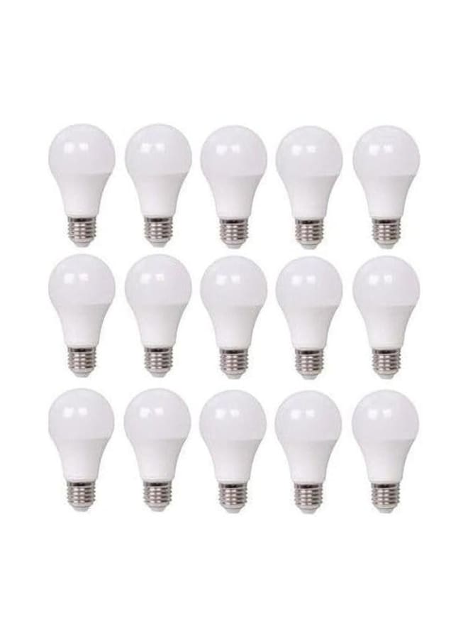 12W LED bulb, yellow, 15 pieces