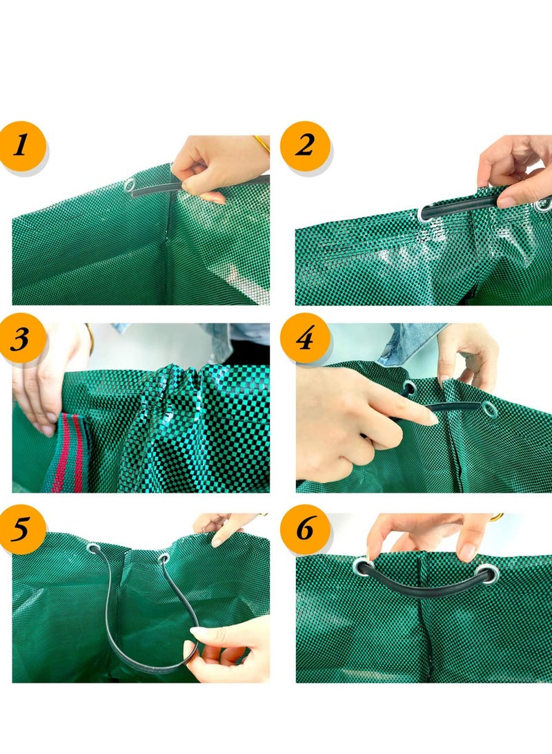 Zikra Garden Waste Bags for Collecting Leaves, Large Yard Dustpan, Reusable Garden Sacks with Handles, Plant waste grass, and Leaves - Garden Bin Bags, Garden Clippings Bags, Leaf Container - Image 4