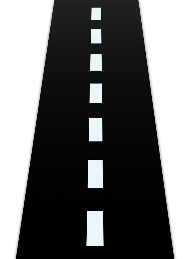 Remagr 16 ft X 2 ft Black Racetrack Floor Runner Racer Party Decoration Platic Road Table Runner Floor Mat for Cars Theme Birthday Party - Image 1
