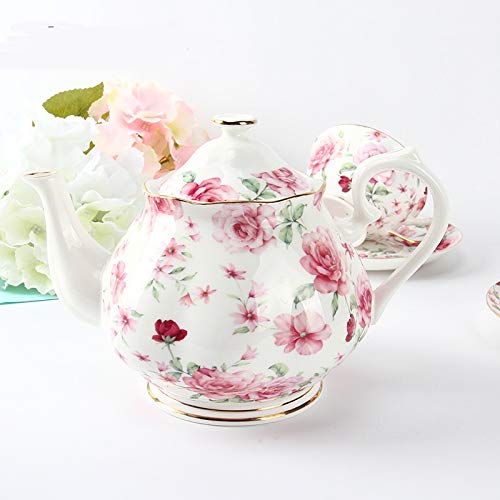 Brew To A Tea BTaT- Floral Tea Pot, Porcelain Teapot, 38 oz, Floral Teapot, Bone China Teapot for Tea Set, Ceramic Tea Kettle, Tea Pots for Tea Cup, Tea Pot Ceramic, Tea Pots for Loose Tea, Teapots for Tea Parties - Image 5