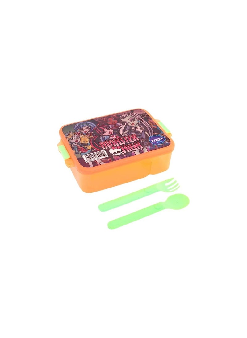 Spaceshoop Square Lunch Box Mini Raw Plastic Multicolored Graphics Easy Clean 