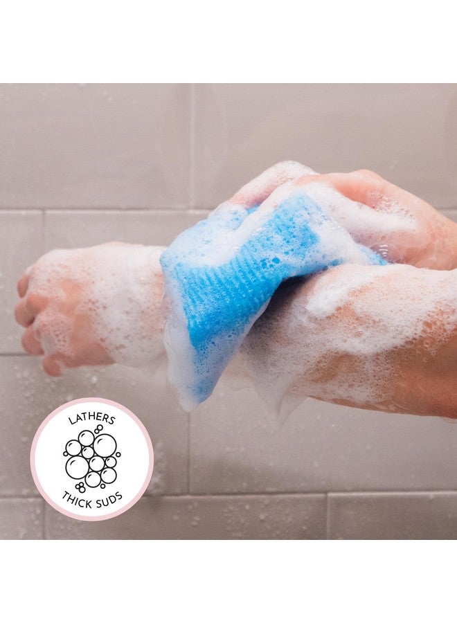 إس آند تي إن سي S&T INC. مقشر للظهر للاستحمام، مقشر للجسم أو منشفة تقشير للاستحمام للعناية بالبشرة، 11.8 بوصة × 35.4 بوصة، وردي متنوع، عبوة من 3 قطع - Image 4