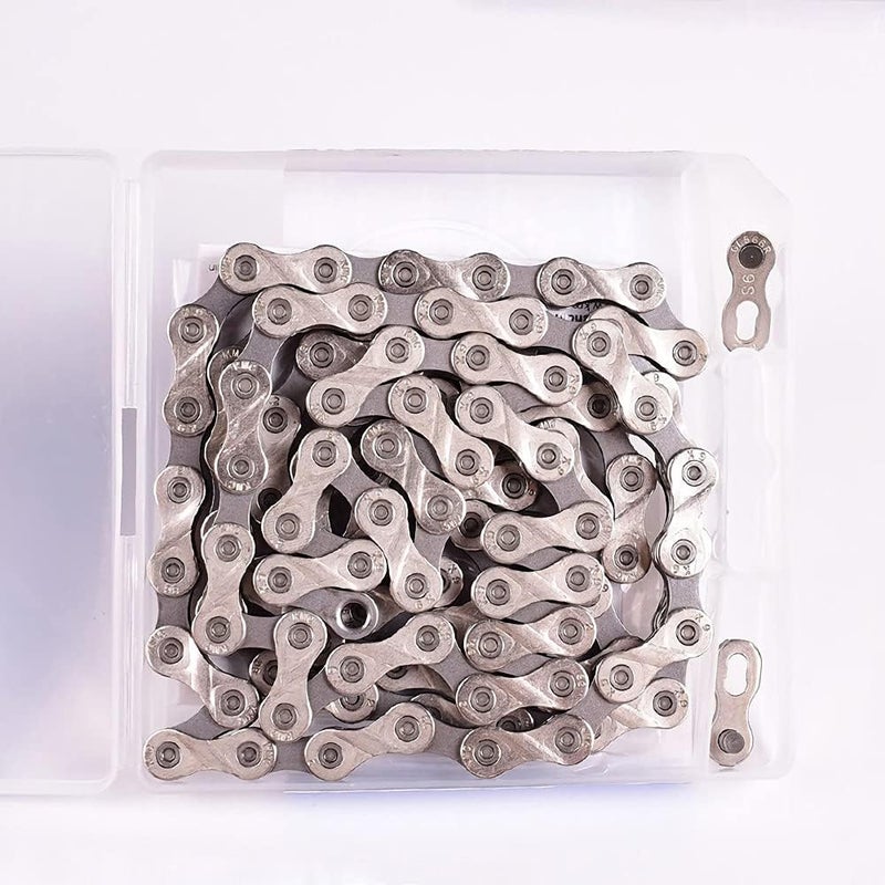 Schrodinger15 70040(+A) Compatible with KNC 9S 9 Speed Steel Bicycle Cycle Chain 116 Links Road MTB + 1 Pc. Presta to Schrader Adaptor - Image 3