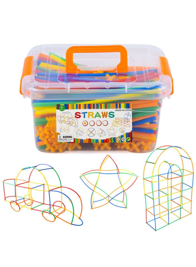 Children's Straw Building Blocks To Build Toys Stitching To Build 4d Space Thinking Magic Smart Puzzle Stick Intelligence Development