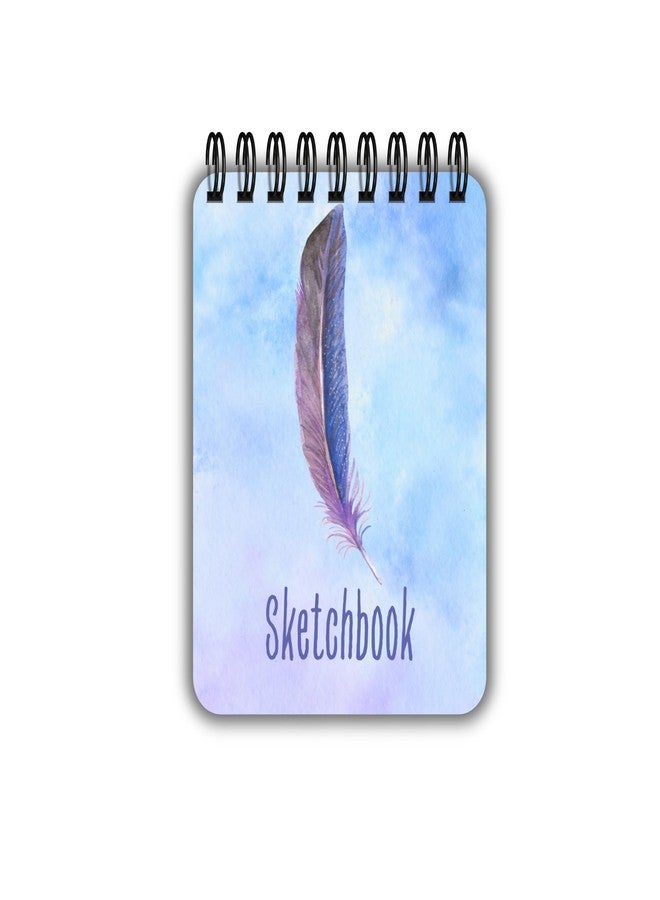 EKDALI A5 Wiro Spiral Sketch Sketchbook for Drawing & Sketching | 150 GSM Paper | Feather Art Cover suitbale for Beginners and Artists Alike - Image 1