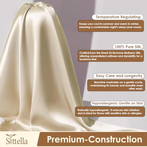SITTELLA® 72x46 cm Set of 4 Satin Silk Pillow Covers | 600 TC Soft Pillowcase for Hair & Skin | Envelope Closure | Light Rose |2 Free Scrunchie Included - Image 3