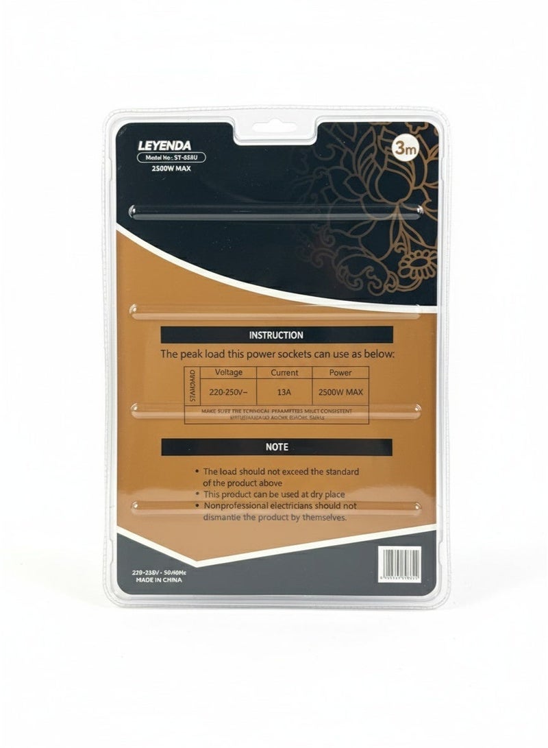 Leyenda Extension Socket 3 in one 3m - Image 2