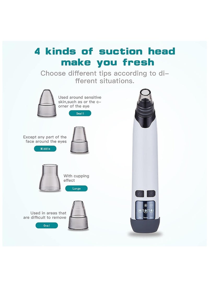General Acne Comedone Whitehead Extractor Tool - Blackhead Remover Pore Vacuum Facial Pore Cleaner Blackhead Suction Tool Facial Cleansing Pimple Extractor Electric Acne Extractor Kit  - Image 4