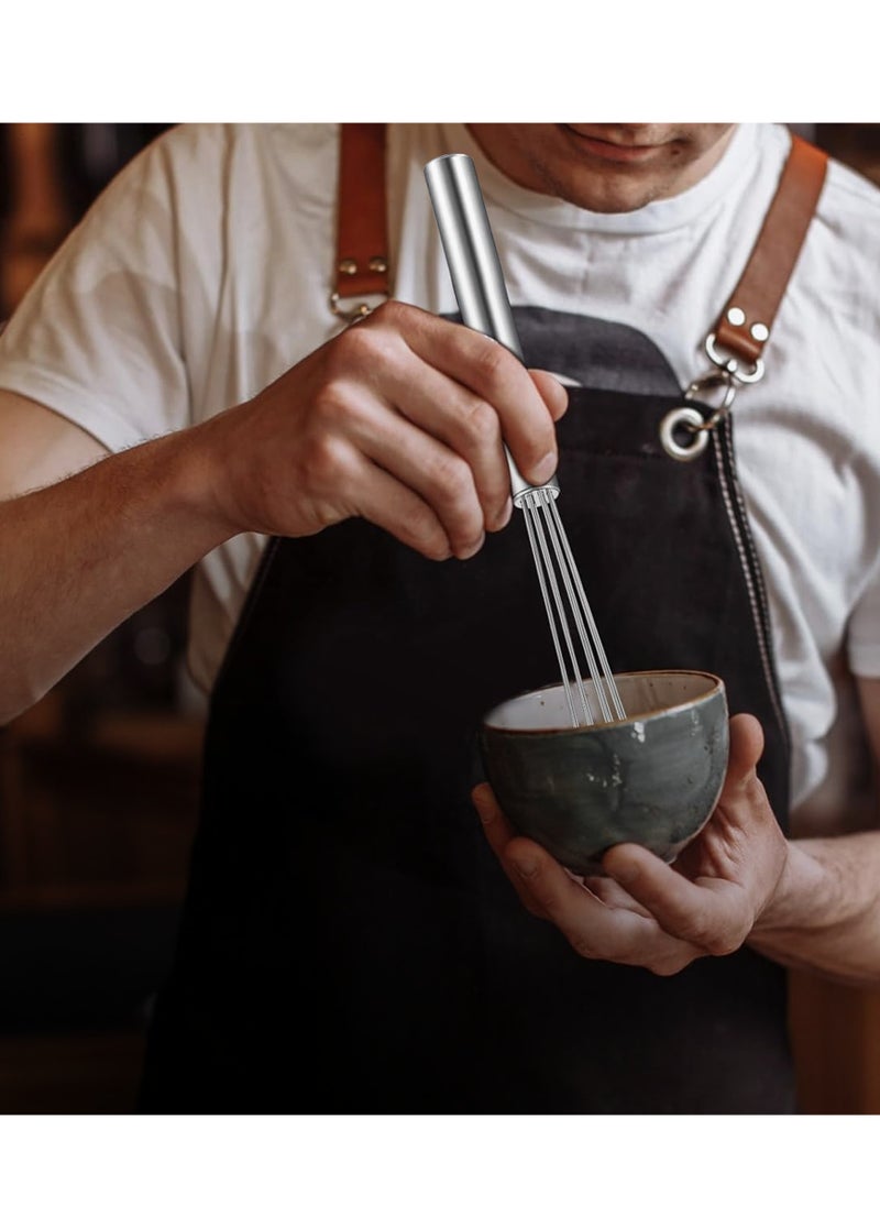 Rattleware - Rattleware 10.25" Long-Handle Silver Espresso Whisk, Perfect Coffee Distribution, Stainless-Steel Triangular Design, long handle whisk for precision, ideal as a coffee whisk for commercial & home use. - Image 1