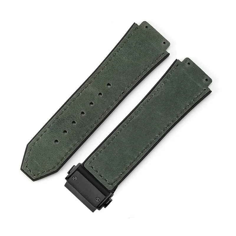 Bluejw Genuine Leather Watch Band Replacement for HB Big-bang Series, Crazy Horse Cowhide Strap 19mm x 26mm - Image 1