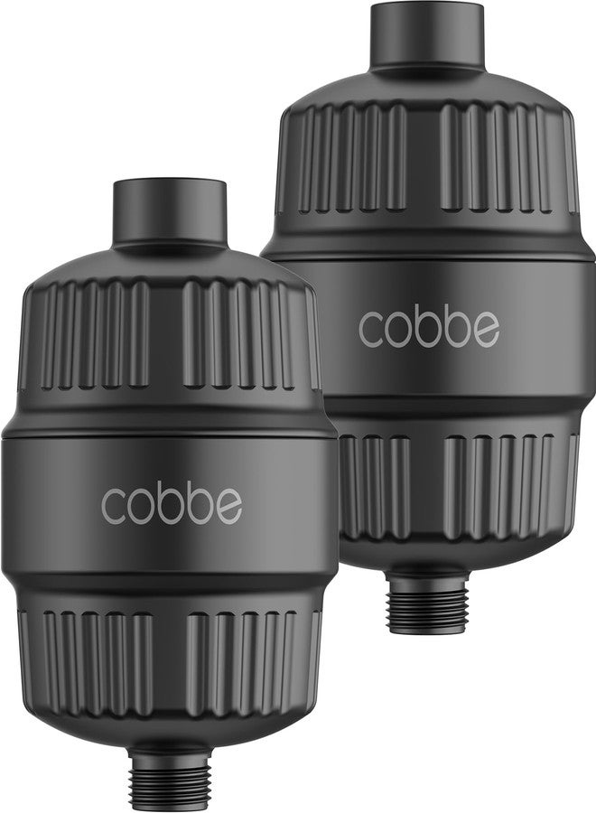 Cobbe HD HEAVY DUTY High Output Shower Filter 2 Pack - 99% REMOVAL Shower Head Filter for Hard Water, Heavy Metals, Chlorine and Harmful Substance, Improve your skin and hair - Black - Image 1
