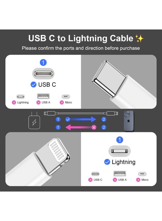 كابل USB-C إلى Lightning بطول 1 متر (أبيض) | شحن سريع ونقل بيانات متوافق مع أجهزة الآيفون والآيباد - Image 5