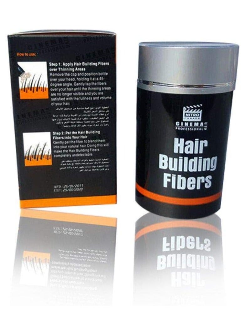 NITRO CINEMA Hair Building Fibers Cinema Professional, Black, 22g - Image 1