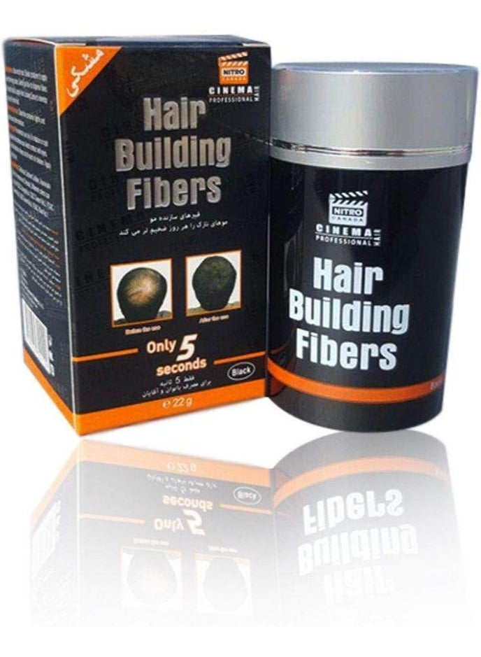 NITRO CINEMA Hair Building Fibers Cinema Professional, Black, 22g - Image 2