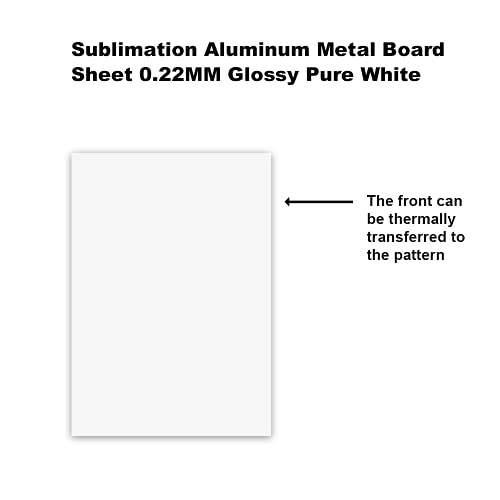 MR.R 10 Pieces 8x12 inch Sublimation Blanks Aluminum Metal Board Glossy Pure White Photo Blanks Aluminum Sheet Sign Blanks Aluminum Plate for Sublimation Heat Transfer Printing,0.22 mm Thickness - Image 4