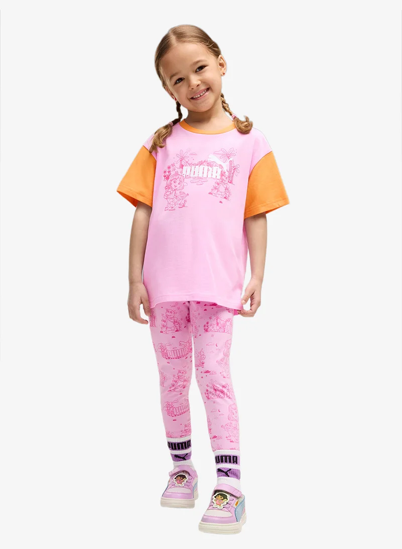 Puma Mauve Glow Kids The Explorer Relaxed Graphic T-Shirt for Women | Best Price UAE