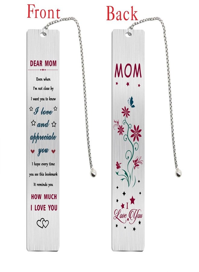 Jzxwan Mom Bookmark Gifts, Happy Birthday Mom Present, I Love My Mommy Bookmark, Thank You Mother Gifts Ideas - Image 2