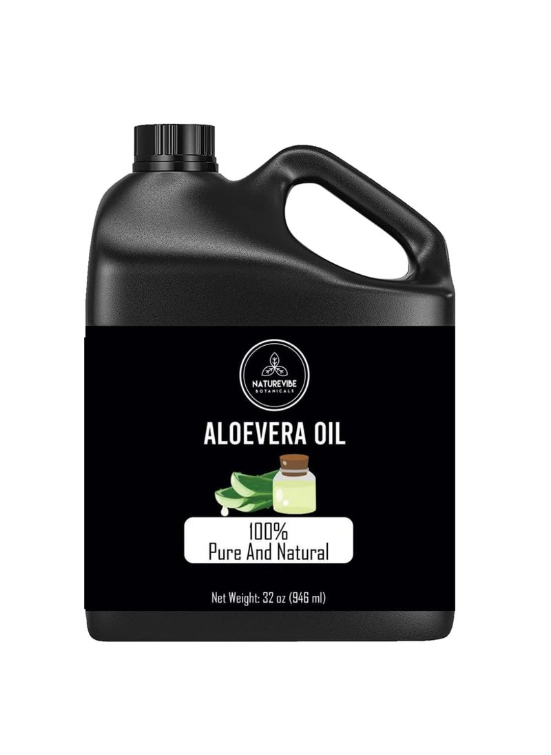 Naturevibe Botanicals - Naturevibe Botanicals Aloevera Oil 32 Ounces  100 Pure and Natural  Great for Skin Care and Hair Care - Image 1