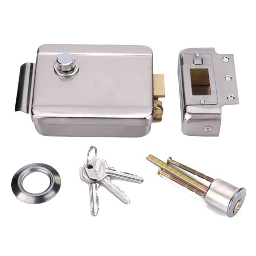 AMOCAM Electric Electronic Door Lock for Video Intercom Door Phone Vidoe doorbell DC 12V Stainless Steel E-Lock Support Wooden Glass Metal Fireproof Door - Image 1