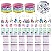 Tazimi 110 PCS Roller Skate Party Favors Skating Party Supplies with Key Chains Button Pins Stickers Rubber Bracelets for Hip Hop Disco 80s 90s Themed Party style 1 - Image 3