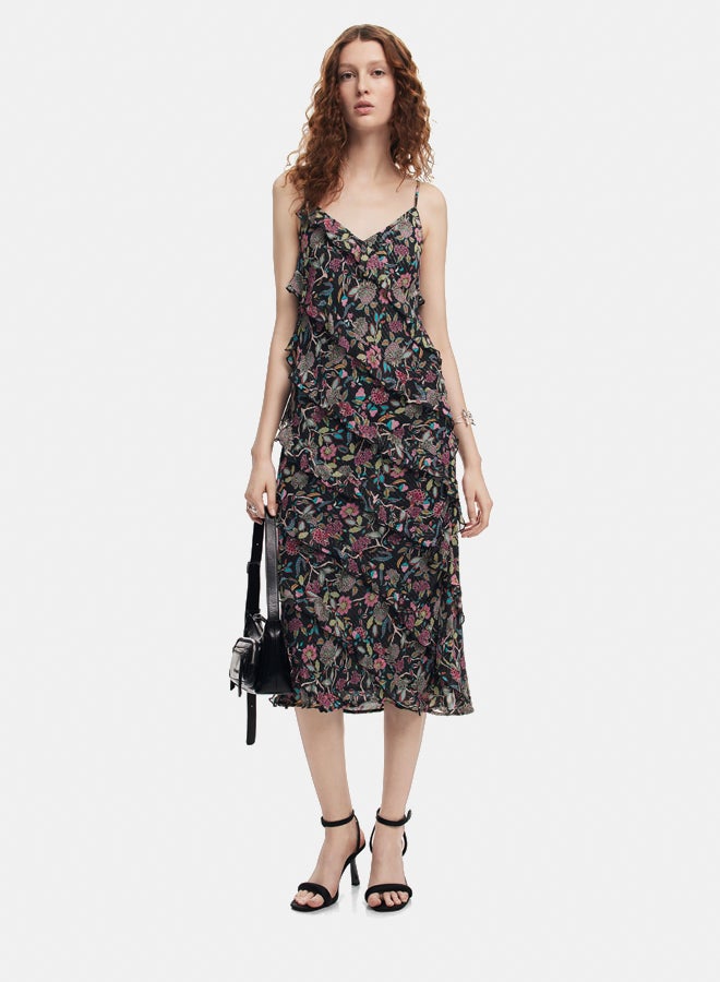 DESIGUAL Midi dress with ruffles - Image 1