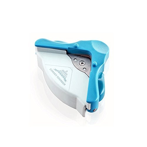 Chris.W Corner Rounder with Chips Tray, Chrir.W Angle Eater Cutter Tool for Scrapbooking,Photo and Paper(Blue, 5mm) - Image 1