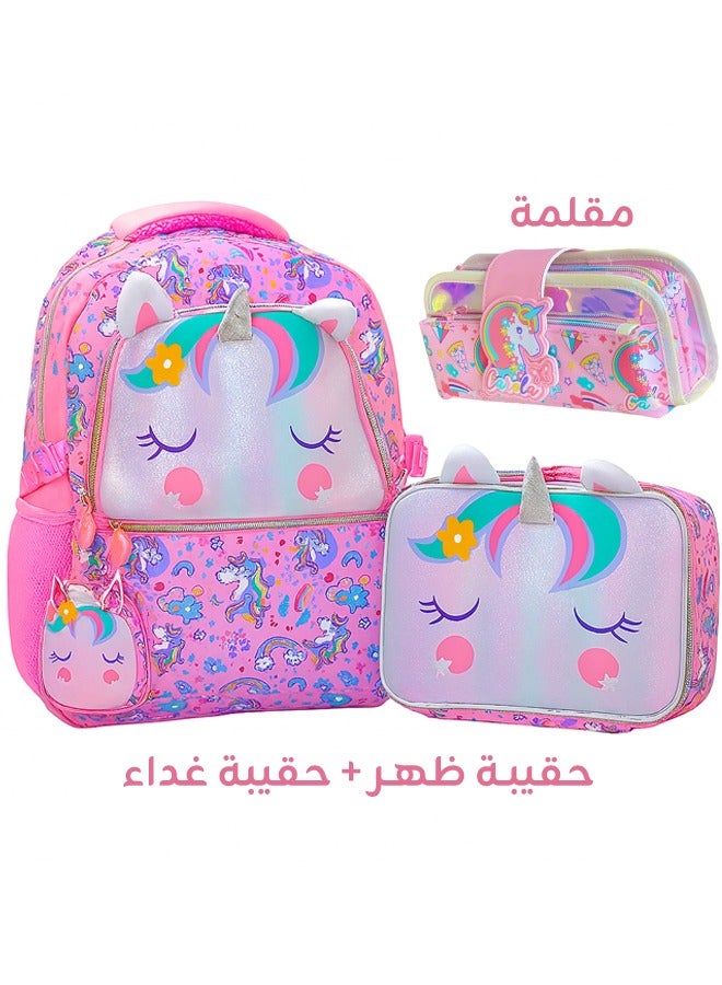 Luxury 3-Piece Kids Backpack Set – Branded School Set with Pencil Case, Backpack & Lunch Bag – Stylish and Durable School Set for Kids in Saudi Arabia - Image 2