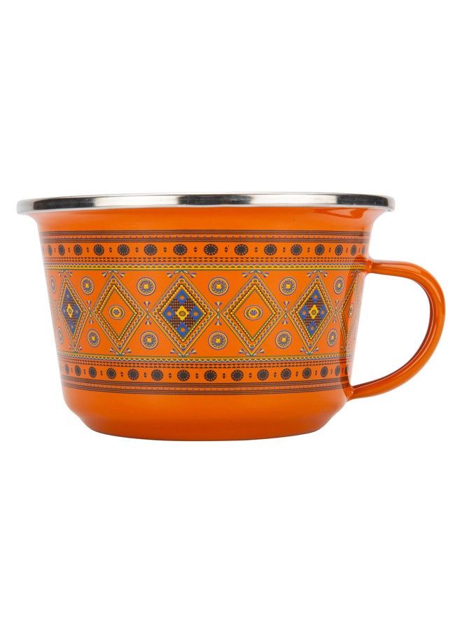 AL SANIDI Najdi inscription cup, Coffee cup for trips and travel, Orang, 340 ml  - Image 1