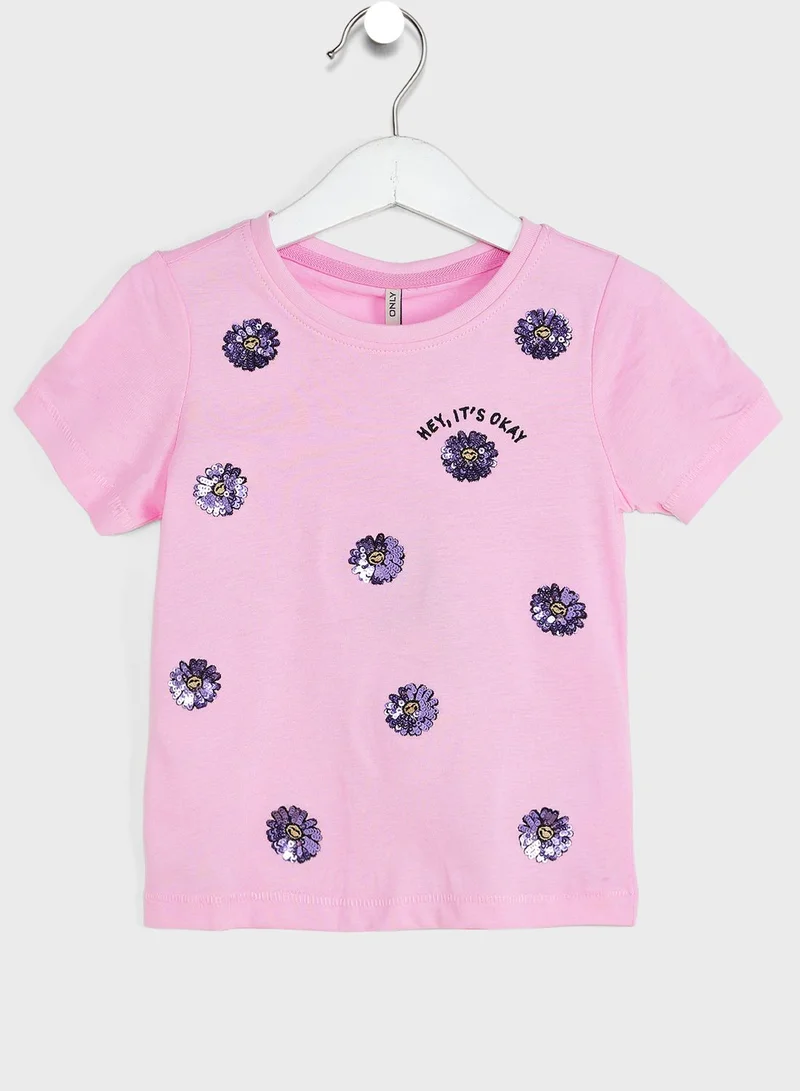 ONLY Kids Flower Print T-Shirt