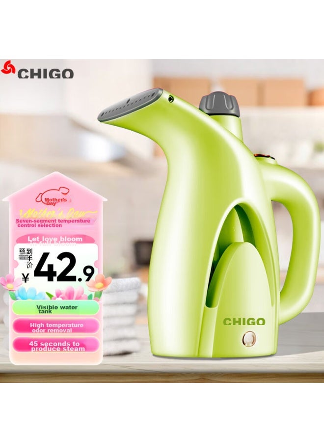 Chigo Handheld Garment Steamer, Home Electric Iron, Steam Brush, Portable Small Clothes Steamer, Mini Clothes Steamer Zd188, Green - Image 1