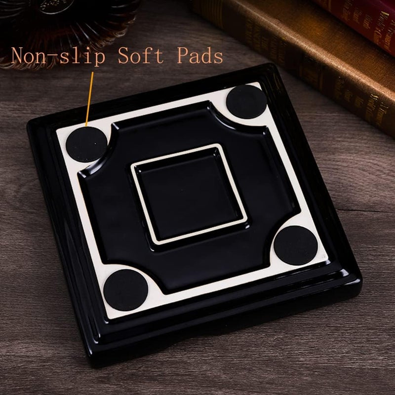 Large Ceramic Cigar Ashtray - Black Square Design for Indoor and Outdoor Use - Image 4