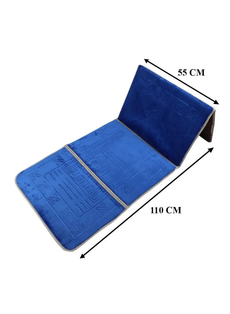 مناسك سجادة صلاة قابلة للطي مع مسند ظهر - Image 2