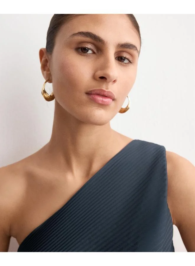 MANGO  Pleated asymmetrical dress with opening for Women | Best Price UAE