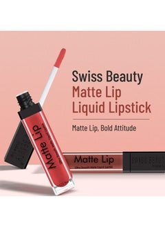 Swiss Beauty Swiss Beauty Ultra Smooth Matte Lip Liquid Lipstick, Smooth Lip Color, Weightless Finish, Silky Matte Finish, Shade- Hot Red, 6ml  - Image 2