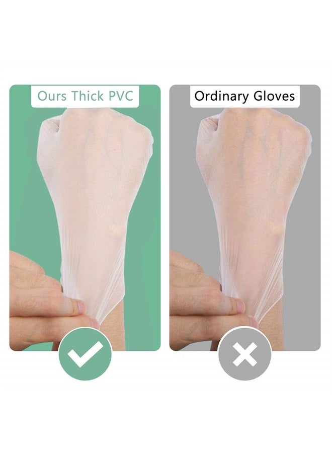 squish Disposable Gloves, Clear Vinyl Gloves Latex Free Powder-Free Glove Cleaning Rubber Gloves Health Gloves for Kitchen Cooking Cleaning Food Handling, 100PCS/Box, Large - Image 4