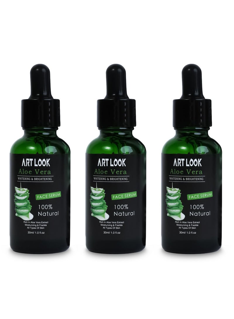 ARTLOOK Pack Of 3-100% Natural Aloe Vera Serum 30ml 30ml