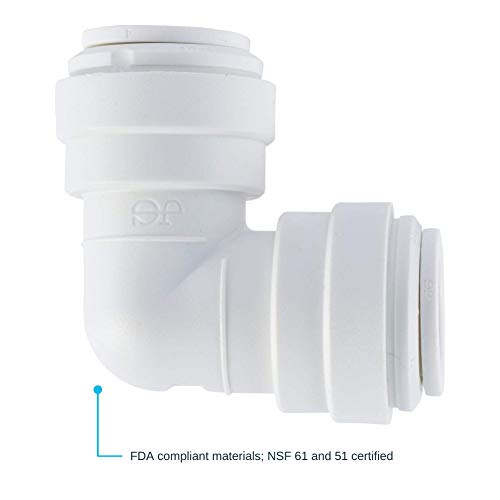 John Guest Speedfit 1/4 Inch OD Union 90 Degree Elbow Connector, Push to Connect Plastic Plumbing Fitting, PP0308WP - Image 5