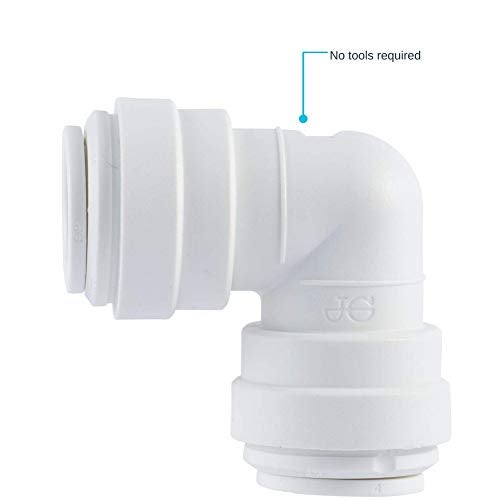 John Guest Speedfit 1/4 Inch OD Union 90 Degree Elbow Connector, Push to Connect Plastic Plumbing Fitting, PP0308WP - Image 4