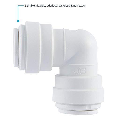 John Guest Speedfit 1/4 Inch OD Union 90 Degree Elbow Connector, Push to Connect Plastic Plumbing Fitting, PP0308WP - Image 3