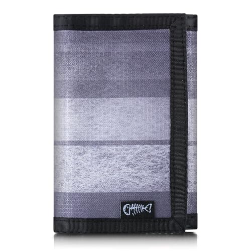 FORYEE Men’s Nylon Trifold RFID Wallet with ID Window, Slim Security Wallet for Card Cash Holder, Modern Fashion Stylish Wallet Gifts for Teen Boys and Men, One Size -Sea Gray - Image 1