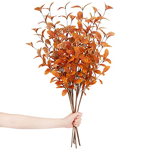 VGIA 6 Pcs Artificial Eucalyptus Stems Eucalyptus Leaves Fall Decorations for Office and Home Artificial Plants for Floral Arrangement - Image 5