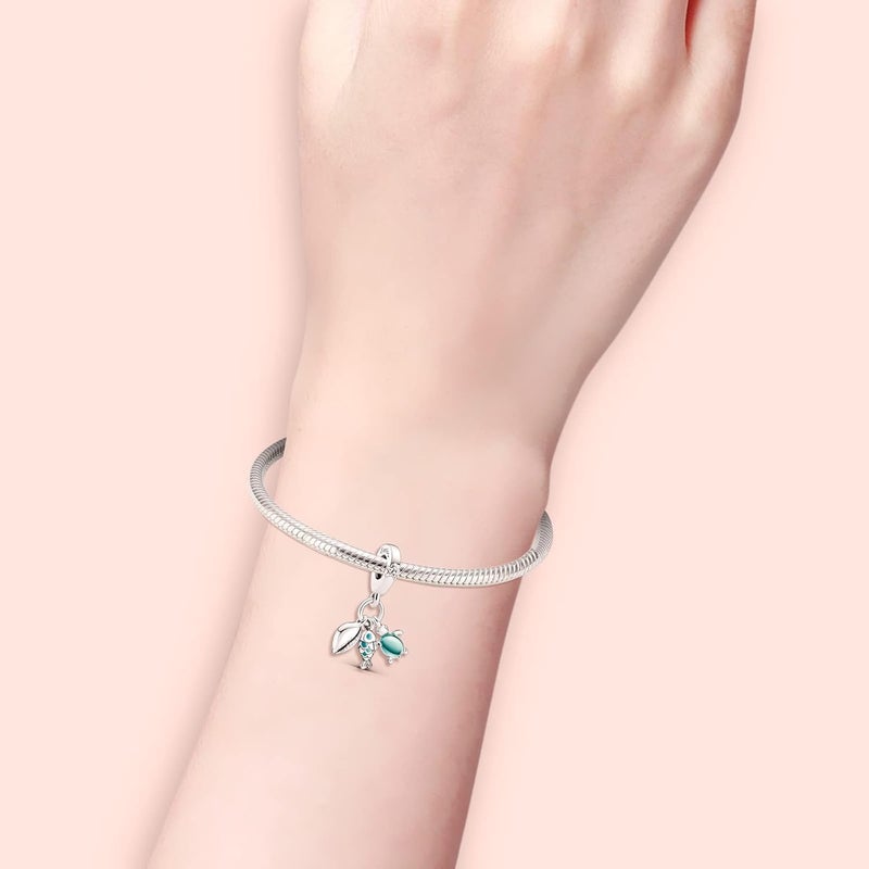 Excefore Charm for Bracelets, Ocean Turtle Starfish & Octopus Charm for Bracelet, 925 Silver Beads for Women's Bracelets & Necklaces Dangle Pendant for Mother's Day - Image 2