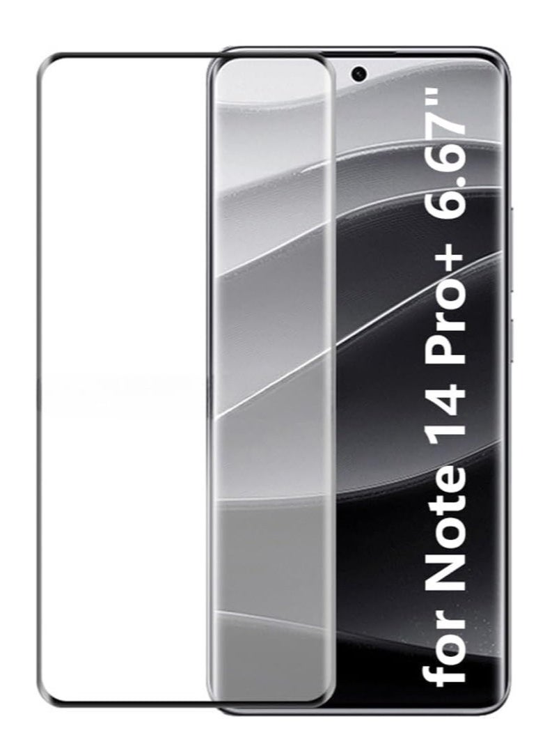 Raxoom Xiaomi Redmi Note 14 Pro+ 5G Screen Protector â€“ 2-Pack 9H Hardness Full HD Tempered Glass for 6.67-Inch Display â€“ Ultra-Clear, Anti-Scratch, Shatter Resistant, Bubble-Free Installation, Cas